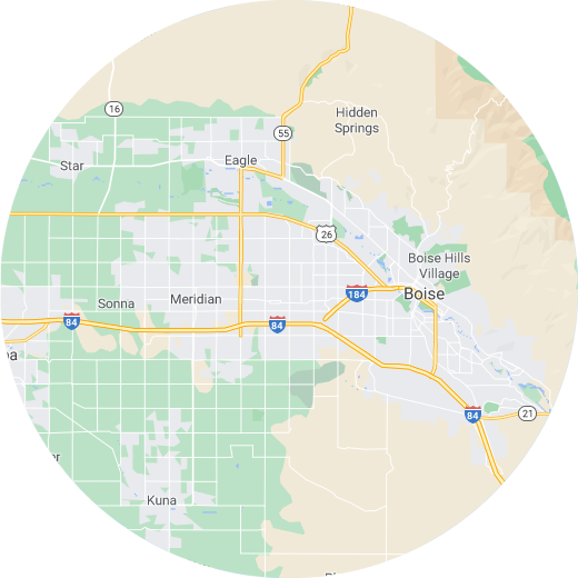 Map of Boise Idaho